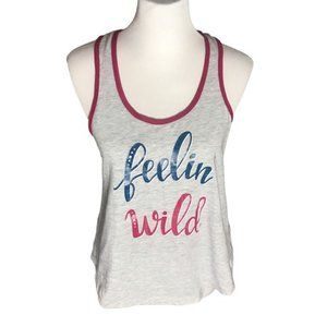 Secret Treasures Women's Pajama Tank Top Small 4-6 Sleepwear Gray Feelin Wild